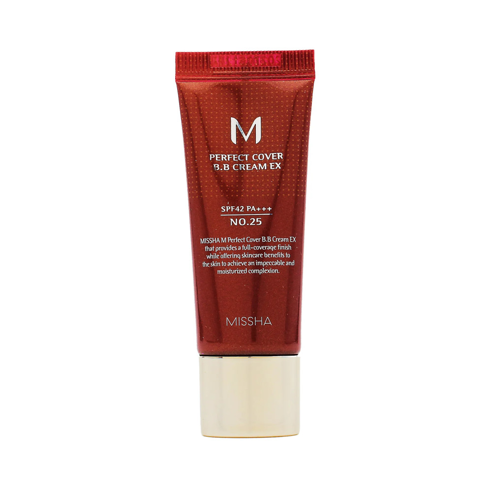 Produktbild för Missha Perfect Cover BB Cream EX SP42 Pa+++ 20ml 25 Warm Beige