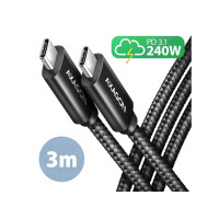 Produktbild för AXAGON BUCM2-CM30AB - USB typ C-kabel - 24 pin USB-C till 24 pin USB-C - 3 m
