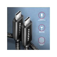 Produktbild för AXAGON BUCM2-CM30AB - USB typ C-kabel - 24 pin USB-C till 24 pin USB-C - 3 m