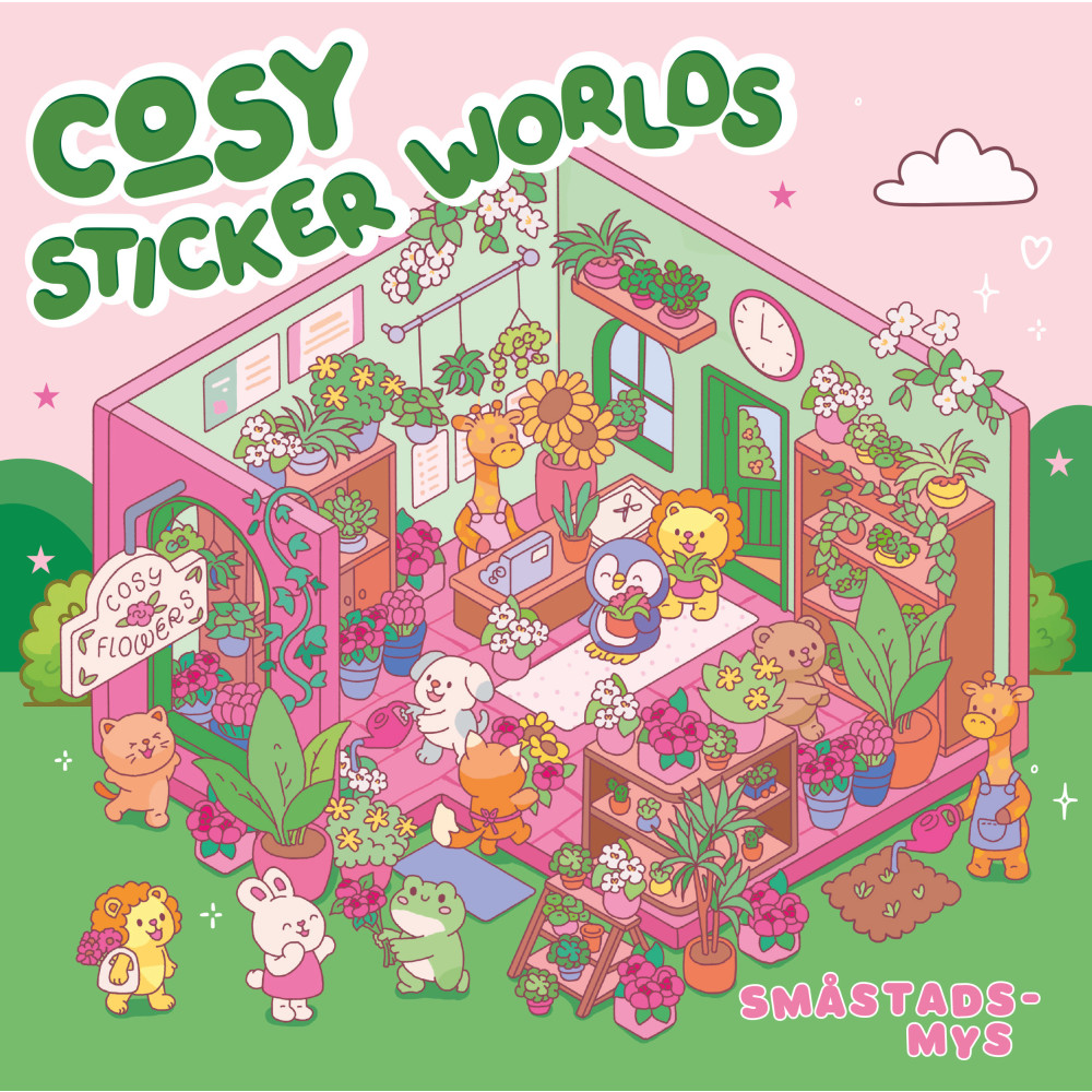 Produktbild för Cosy sticker worlds: småstadsmys (häftad)