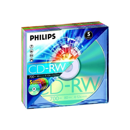Philips Philips - CD-RW x 5 - 700 MB - lagringsmedier