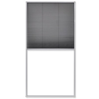 Produktbild för Insektsnät plissé till fönster 80 x 160 cm