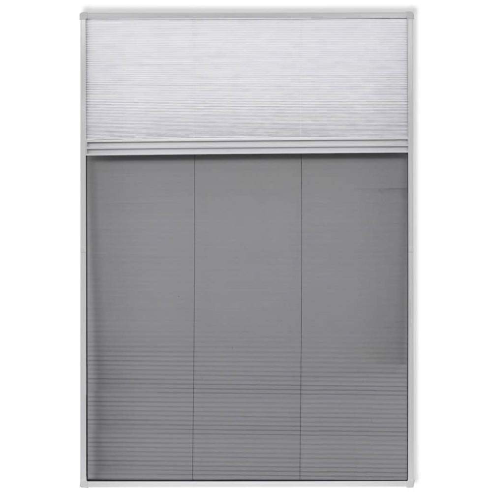 Produktbild för Insektsnät plissé till fönster 160 x 80 cm med solskydd