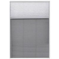 Produktbild för Insektsnät plissé till fönster 160 x 80 cm med solskydd