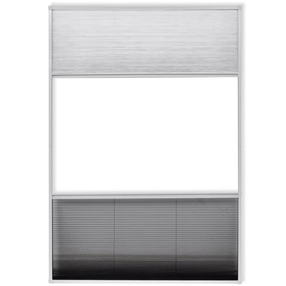 Produktbild för Insektsnät plissé till fönster 160 x 80 cm med solskydd
