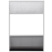 Produktbild för Insektsnät plissé till fönster 160 x 80 cm med solskydd
