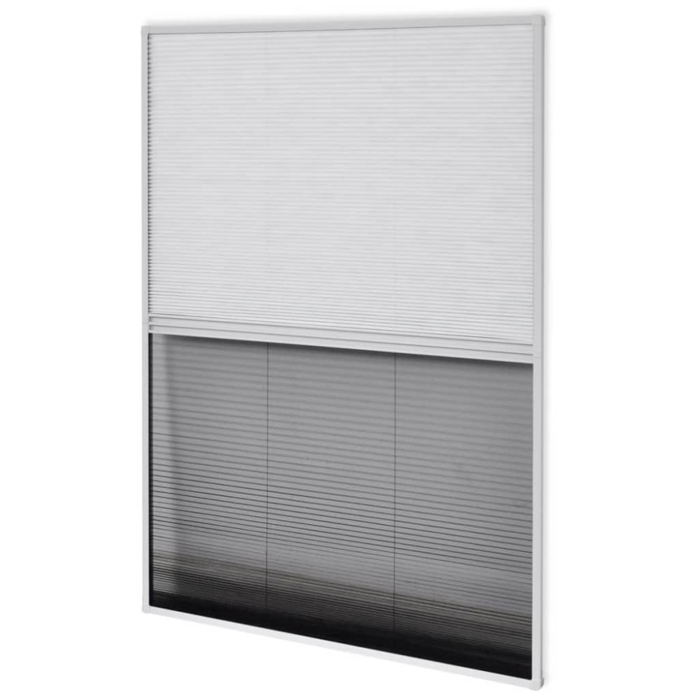 Produktbild för Insektsnät plissé till fönster 160 x 80 cm med solskydd