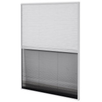 Produktbild för Insektsnät plissé till fönster 160 x 80 cm med solskydd