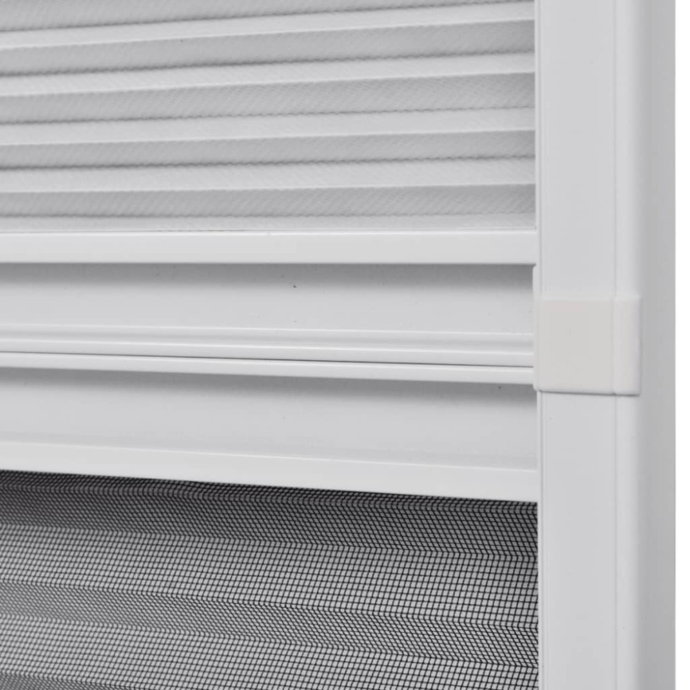 Produktbild för Insektsnät plissé till fönster 160 x 80 cm med solskydd