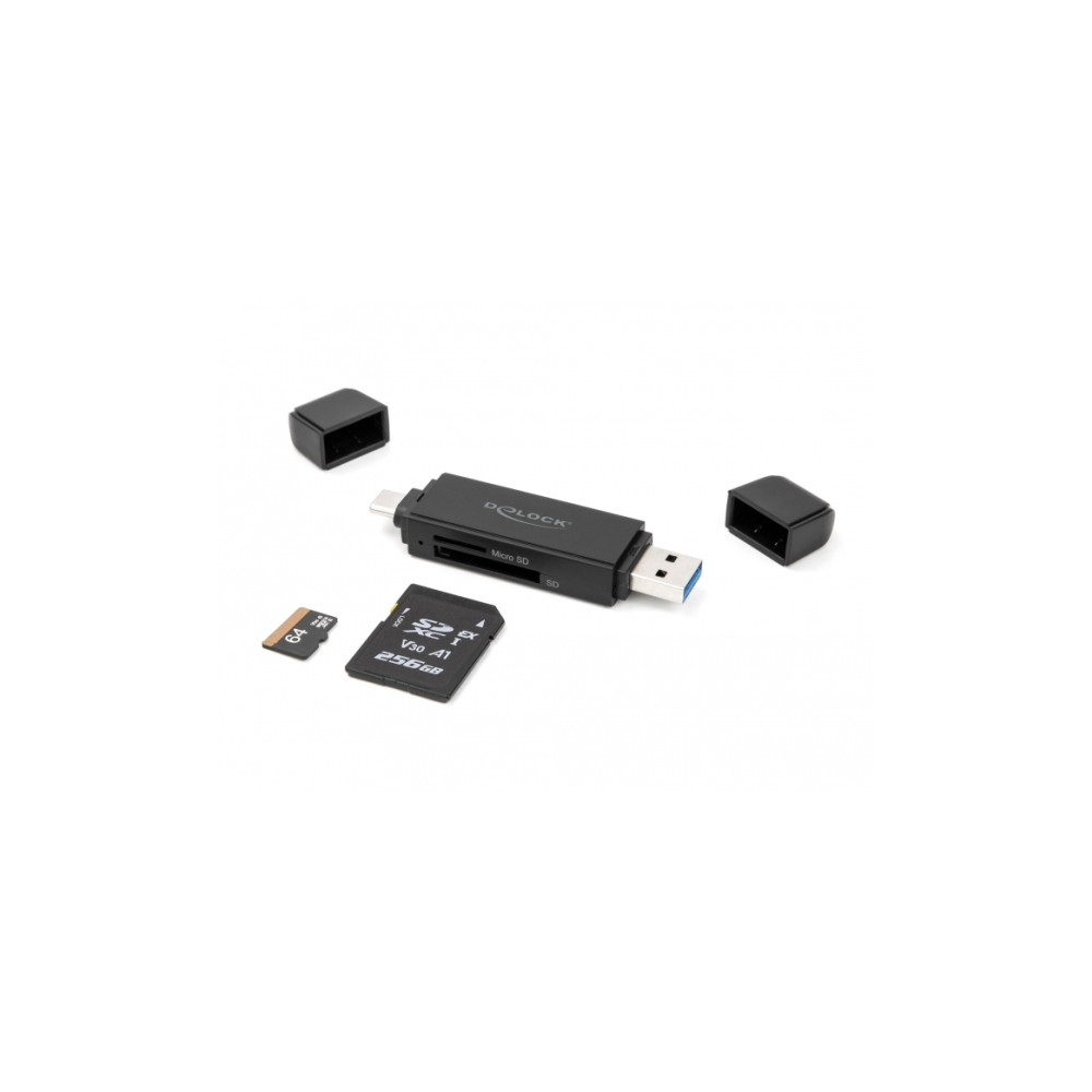 Produktbild för Delock kortläsare - USB 3.2 Gen 1 / USB-C