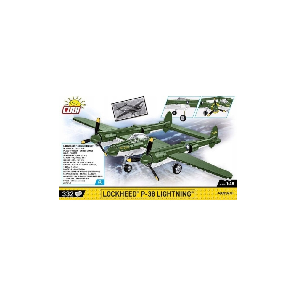 Produktbild för XXX_Cobi Blocks (Cobi) Lockheed P-38 Lightning 332 Cobi Bloc...