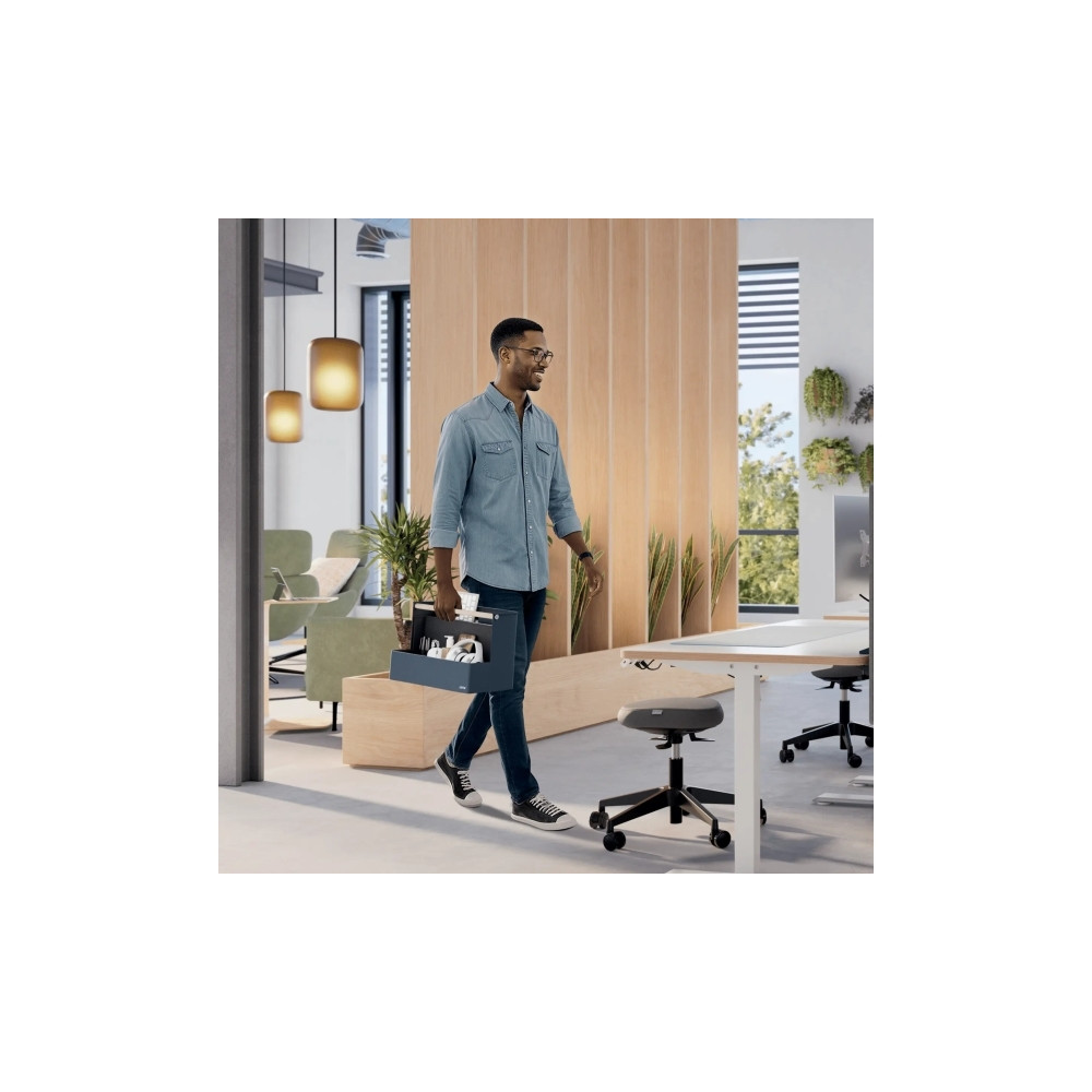 Produktbild för Leitz bordsorganiserare - 38 x 19 x 26 cm - mörkgrå