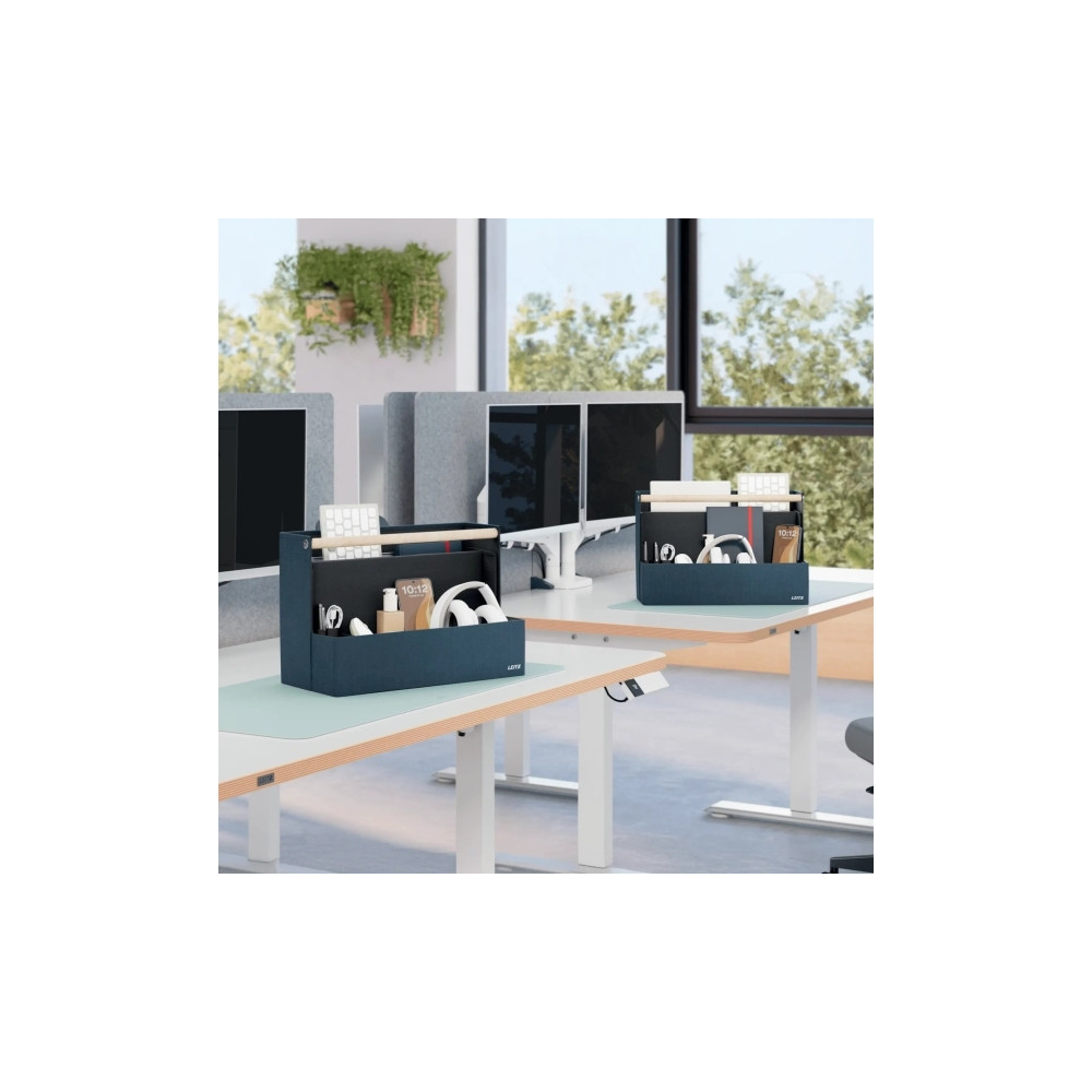 Produktbild för Leitz bordsorganiserare - 38 x 19 x 26 cm - mörkgrå