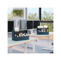 Produktbild för Leitz bordsorganiserare - 38 x 19 x 26 cm - mörkgrå