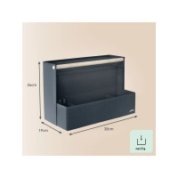Produktbild för Leitz bordsorganiserare - 38 x 19 x 26 cm - mörkgrå