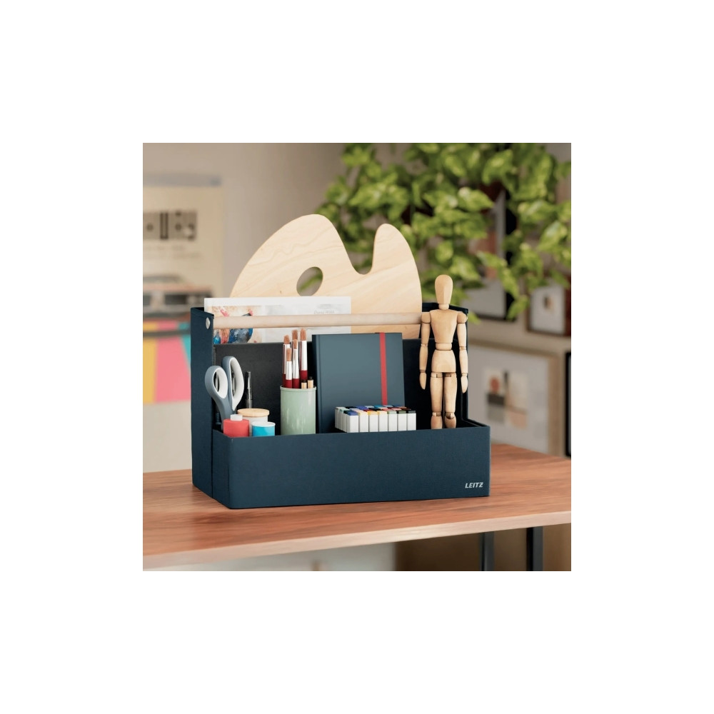 Produktbild för Leitz bordsorganiserare - 38 x 19 x 26 cm - mörkgrå