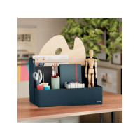 Produktbild för Leitz bordsorganiserare - 38 x 19 x 26 cm - mörkgrå