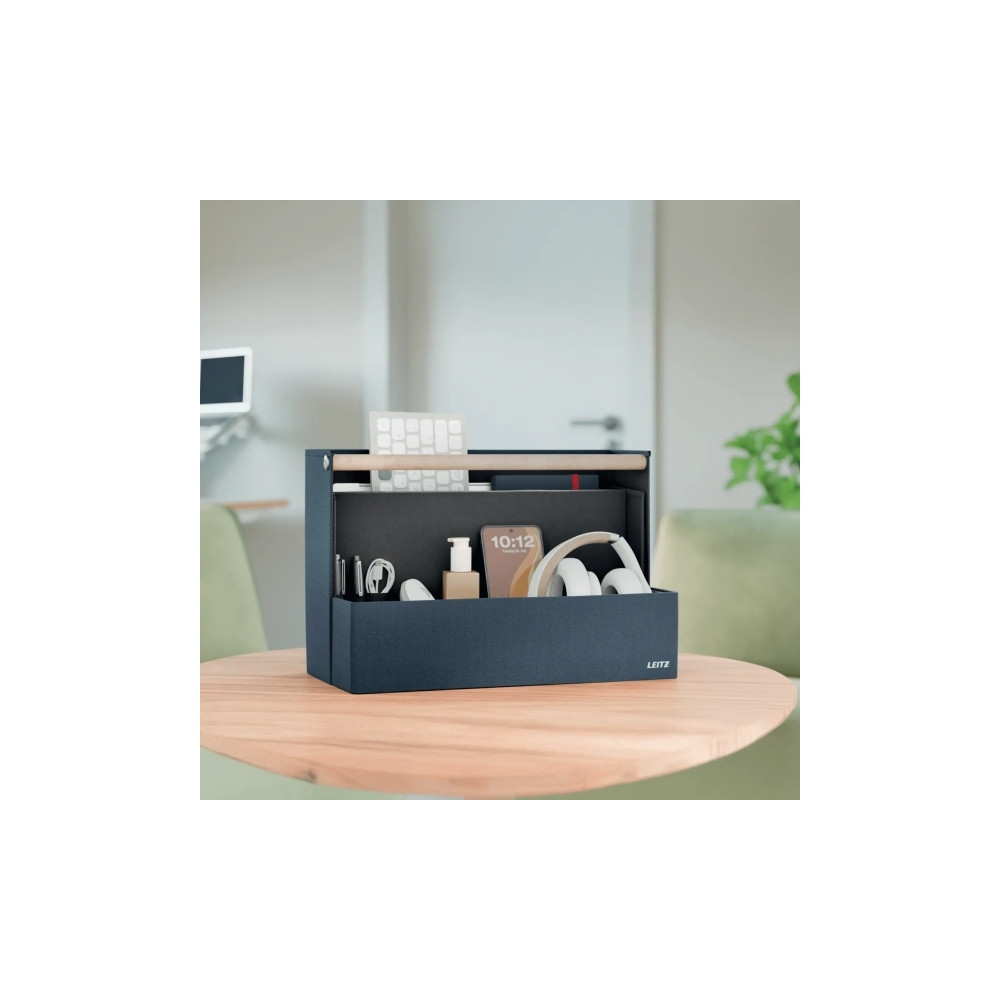 Produktbild för Leitz bordsorganiserare - 38 x 19 x 26 cm - mörkgrå