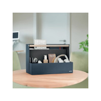 Produktbild för Leitz bordsorganiserare - 38 x 19 x 26 cm - mörkgrå