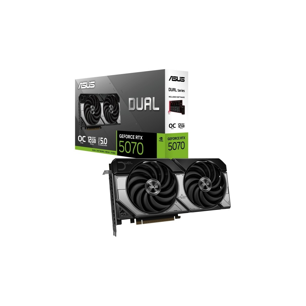 Produktbild för ASUS Dual - OC Edition - grafikkort - GeForce RTX 5070 - 12 GB