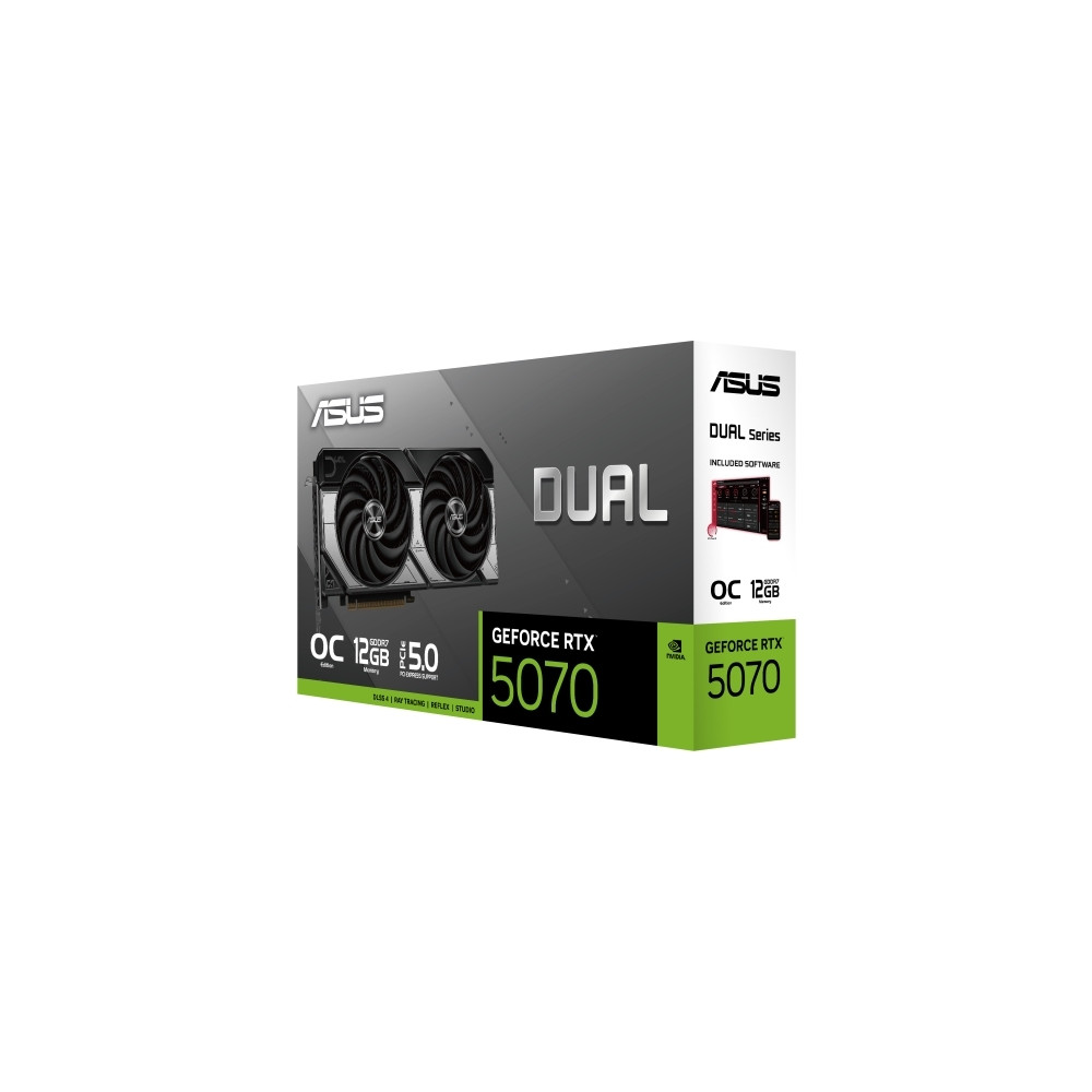 Produktbild för ASUS Dual - OC Edition - grafikkort - GeForce RTX 5070 - 12 GB