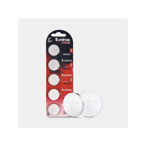 Uniross Batteries Uniross U5CR2450, Engångsbatteri, CR2450, Litium, 3 V, 5 sty...