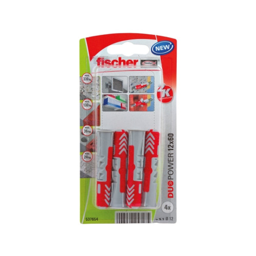 Fischer Fischer 537654, Kit med skruv och väggplugg, Tegel, Betong,...