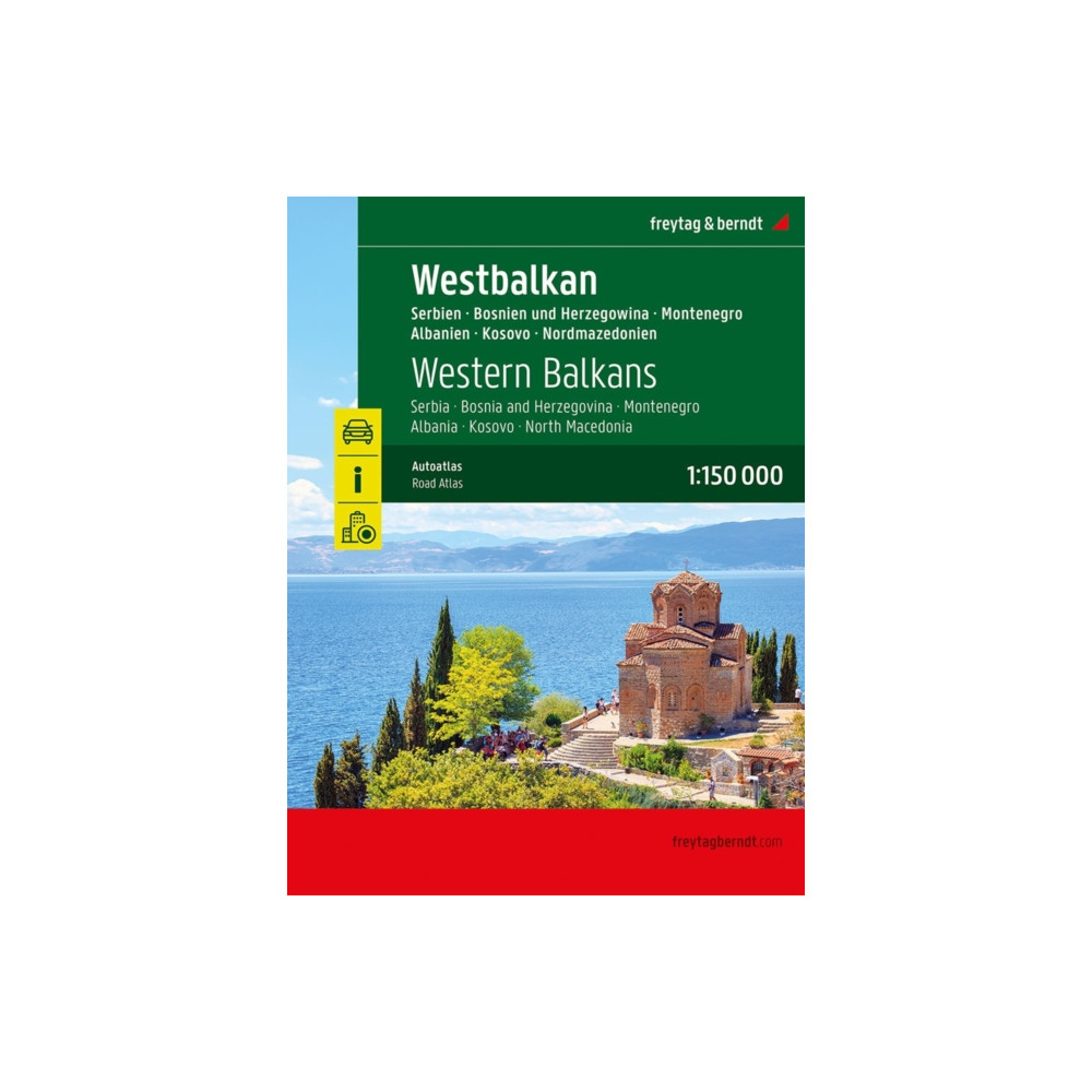 Produktbild för Western Balkans, road atlas 1:150,000 (häftad, eng)