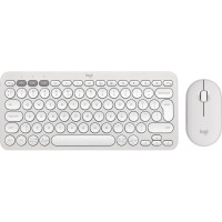 Produktbild för Logitech Pebble 2 Combo - sats med tangentbord och mus - QWERTY - USA, internationellt - tonal white Inmatningsenhet