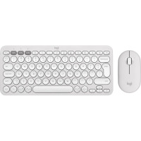 Produktbild för Logitech Pebble 2 Combo - sats med tangentbord och mus - QWERTY - USA, internationellt - tonal white Inmatningsenhet