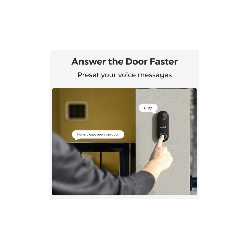 Produktbild för Reolink Video Doorbell PoE - smart dörrklocka