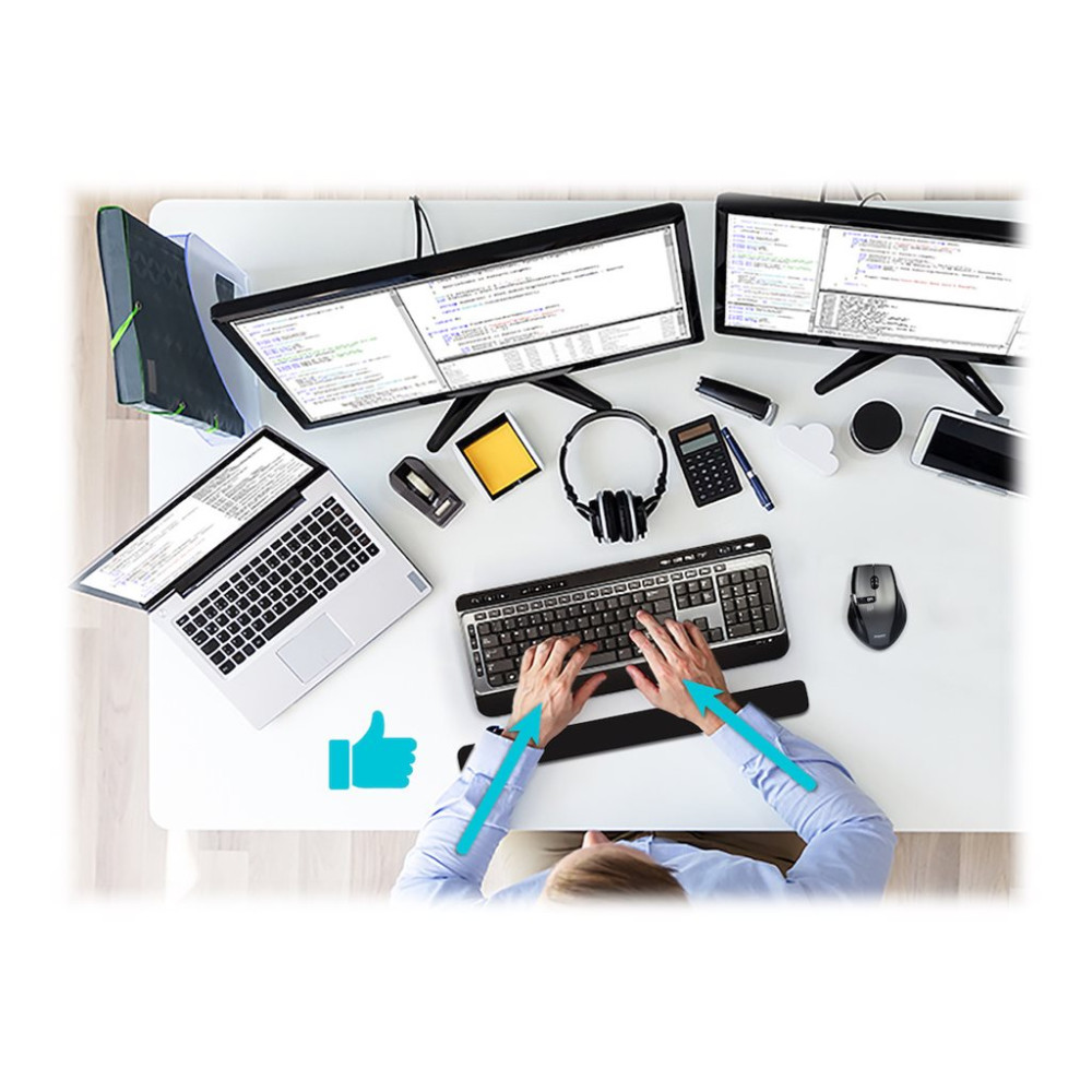 Produktbild för PORT Connect ERGONOMIC WRIST REST PAD - handledsstöd till tangentbord