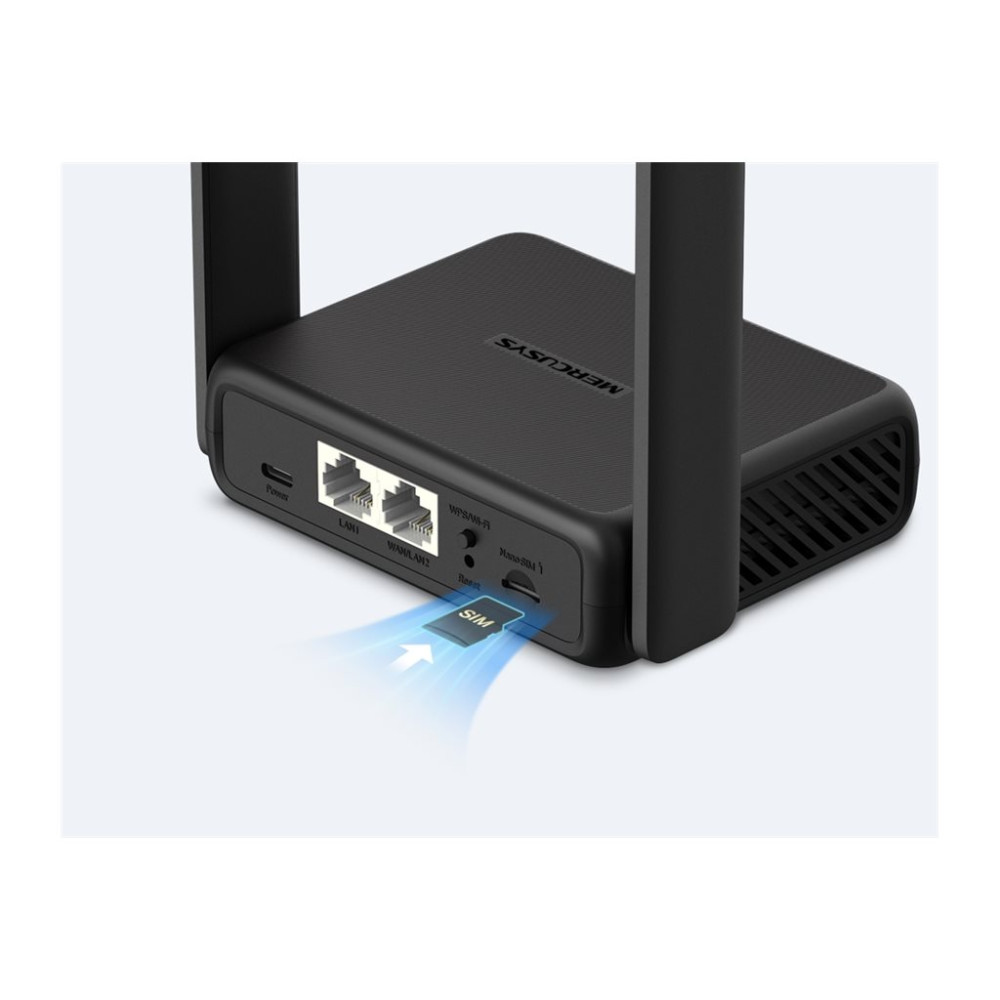Produktbild för Mercusys MB113-4G V1 - trådlös router - WWAN - Wi-Fi - 4G, 3G - skrivbordsmodell
