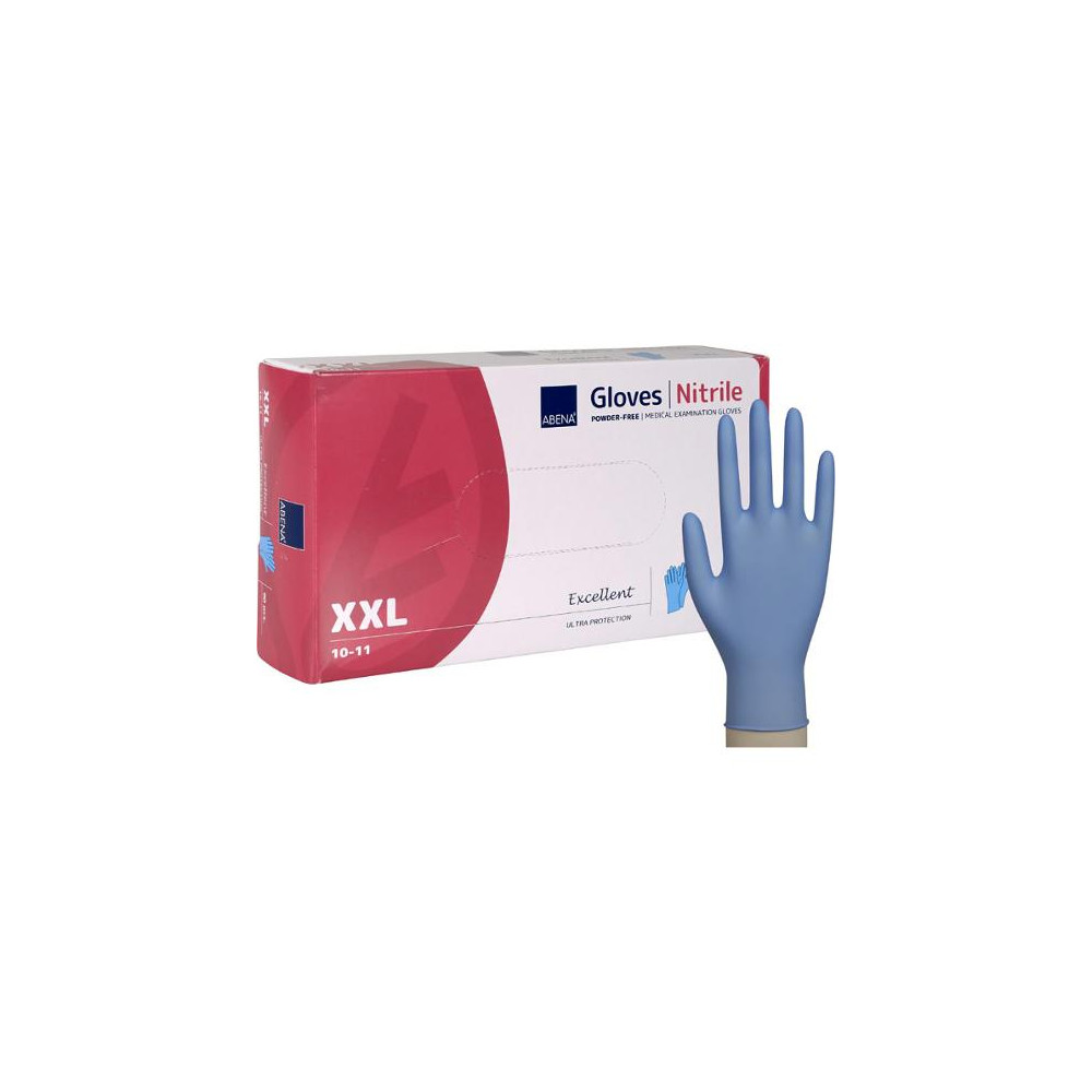 Produktbild för Nitrilhandske AQL 1,0 puderfri 2XL 90/fp
