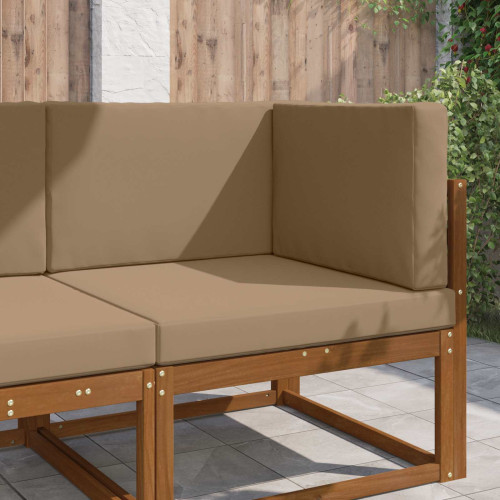 vidaXL Utomhus Soffa Kudde 3 pcs Taupe Polyester