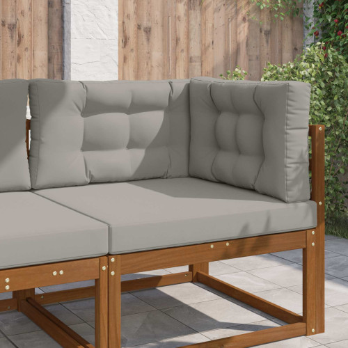 vidaXL Utomhus Soffa Kudde 3 pcs Grå Polyester