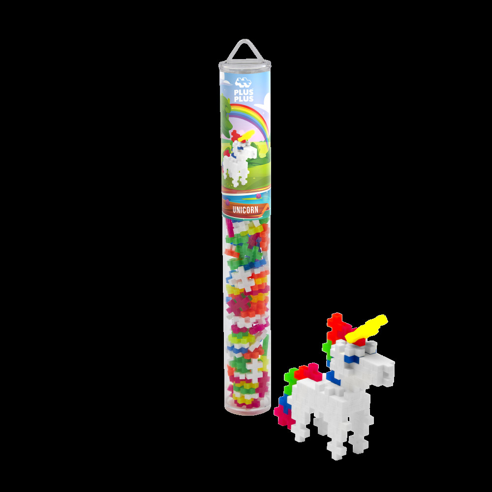 Produktbild för Plus-Plus Unicorn / 100 bitar rör