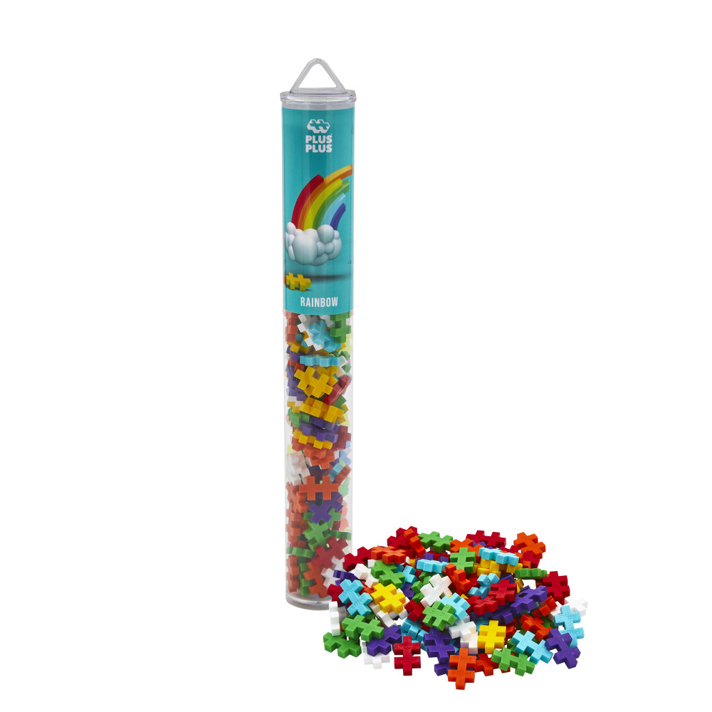 Produktbild för Plus-Plus Rainbow mix / 100 bitar rör