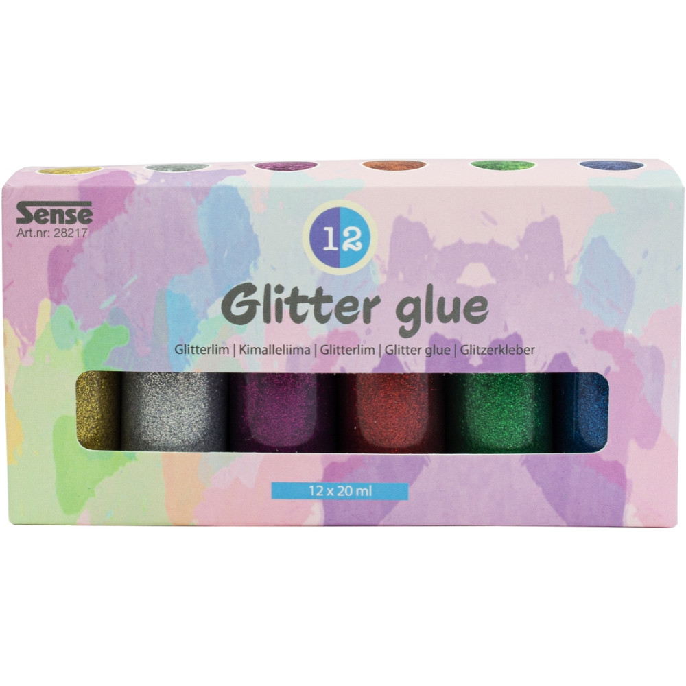 Produktbild för Glitterlim flaskor 12-P