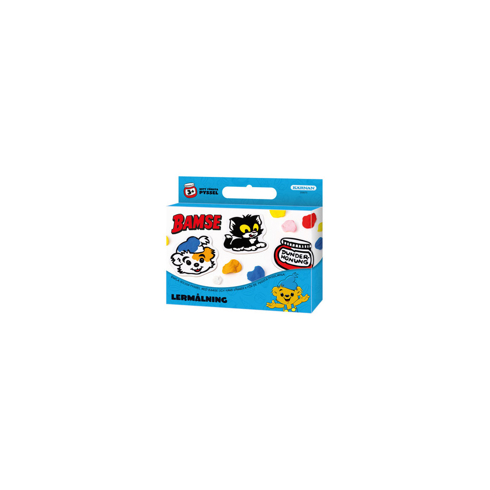 Produktbild för Kul att Skapa Bamse Lermålning