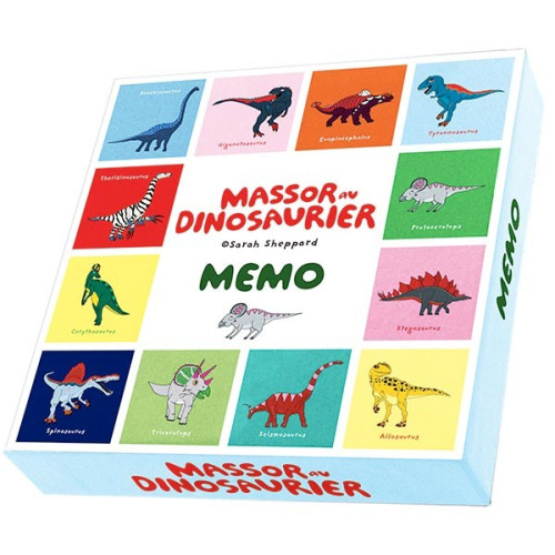 Hjelm förlag Massor av dinosaurier Memo (bok)