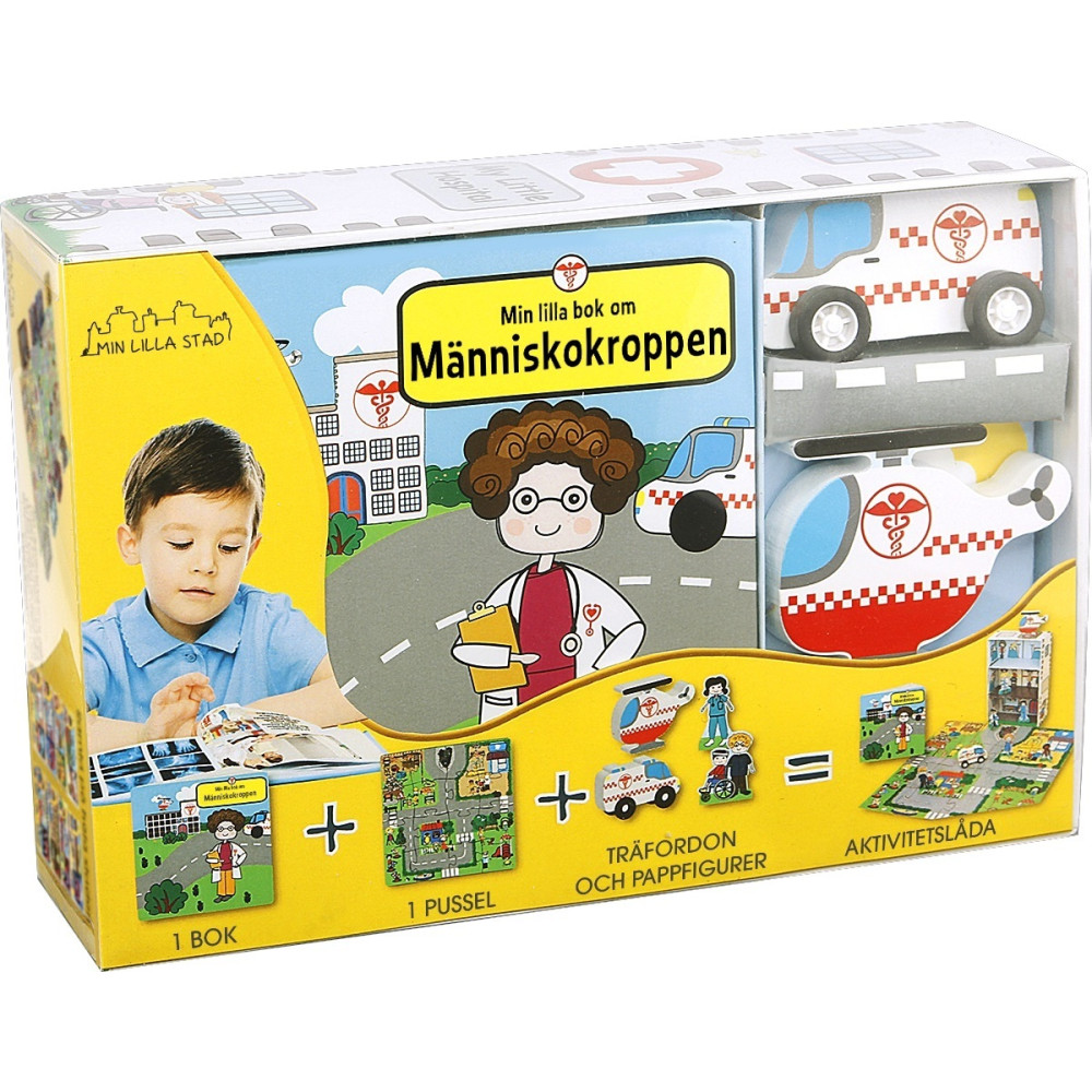 Produktbild för Mitt lilla sjukhus aktivitetslåda (bok, board book)