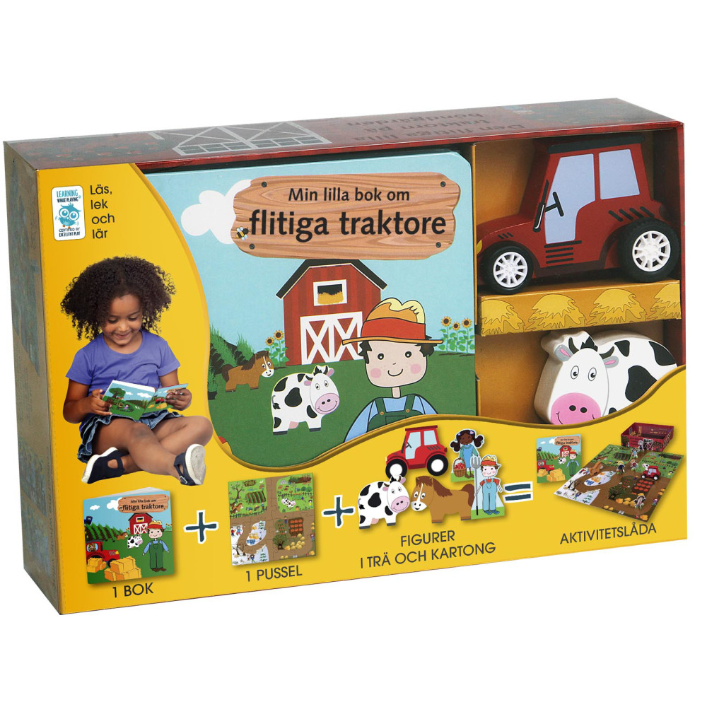 Produktbild för Den flitiga lilla traktorn på bondgården (bok)