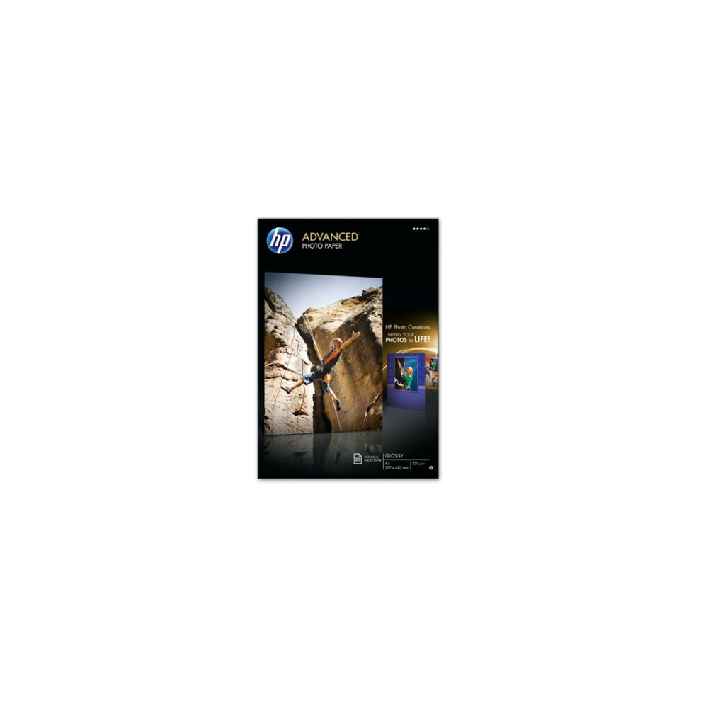 Produktbild för HP Advanced Photo Paper - fotopapper - blank - 20 ark - A3 - 250 g/m²