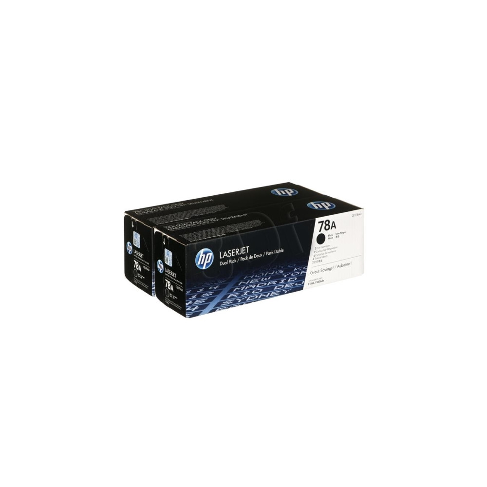 Produktbild för HP 78A - 2-pack - svart - original - LaserJet - tonerkassett (CE278AD)