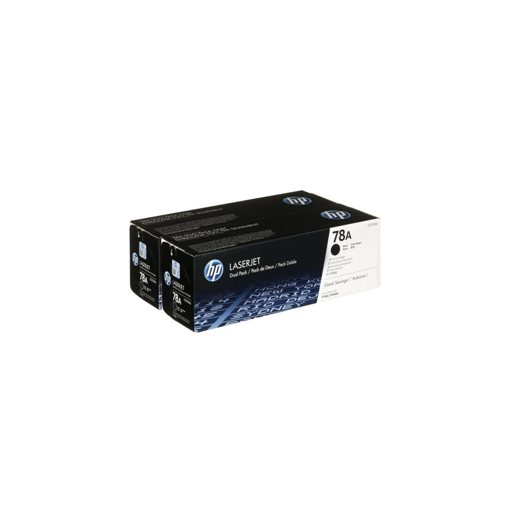 Produktbild för HP 78A - 2-pack - svart - original - LaserJet - tonerkassett (CE278AD)