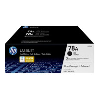 Produktbild för HP 78A - 2-pack - svart - original - LaserJet - tonerkassett (CE278AD)