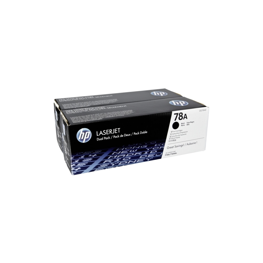 Produktbild för HP 78A - 2-pack - svart - original - LaserJet - tonerkassett (CE278AD)