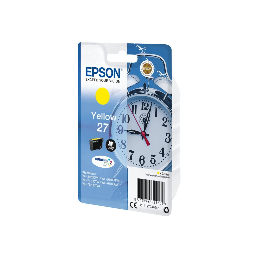 Produktbild för Epson 27 - gul - original - bläckpatron
