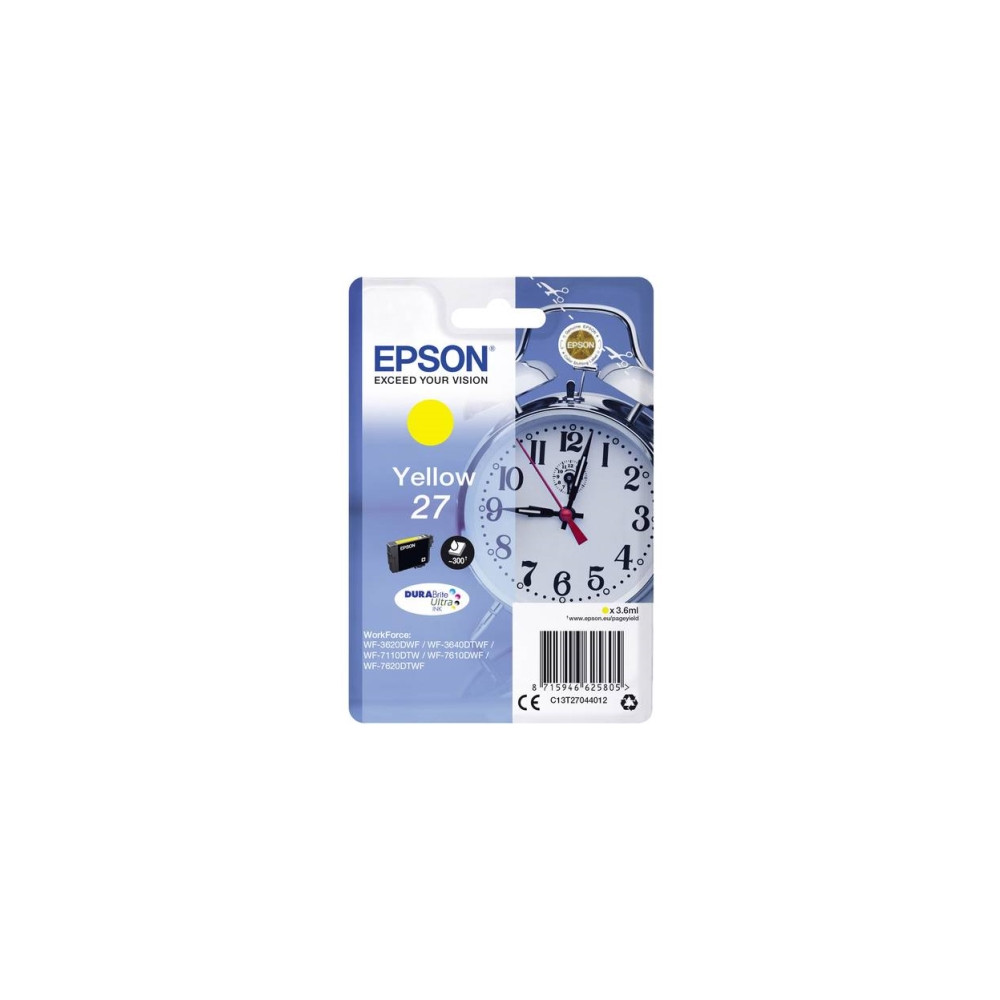 Produktbild för Epson 27 - gul - original - bläckpatron